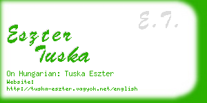 eszter tuska business card